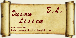Dušan Lisica vizit kartica